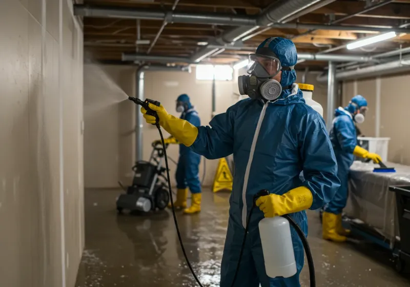 Basement Sanitization and Antimicrobial Treatment process in Stacy, MN